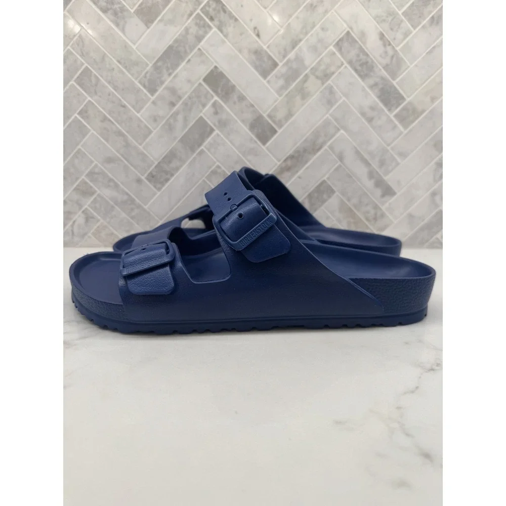Birkenstock Arizona Essentials EVA Sandals Mens 10 43 Navy Blue Slip On Slides